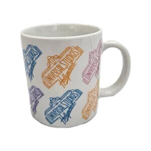 🆓 FREE Universal Studios multicolor pastel coffee tea cup mug Retro Vacation